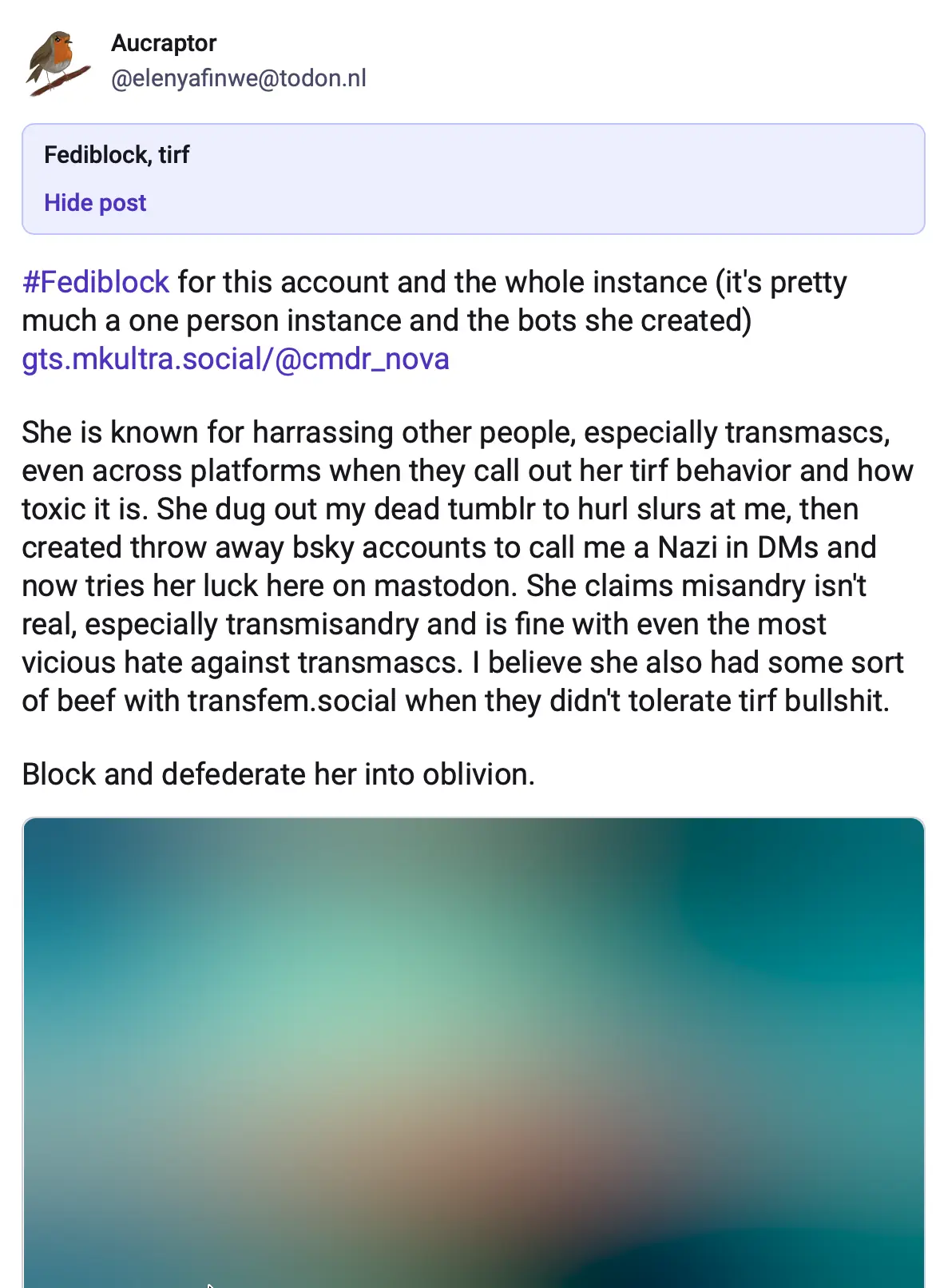 Raptor with mouth open, symbolizing fierce response