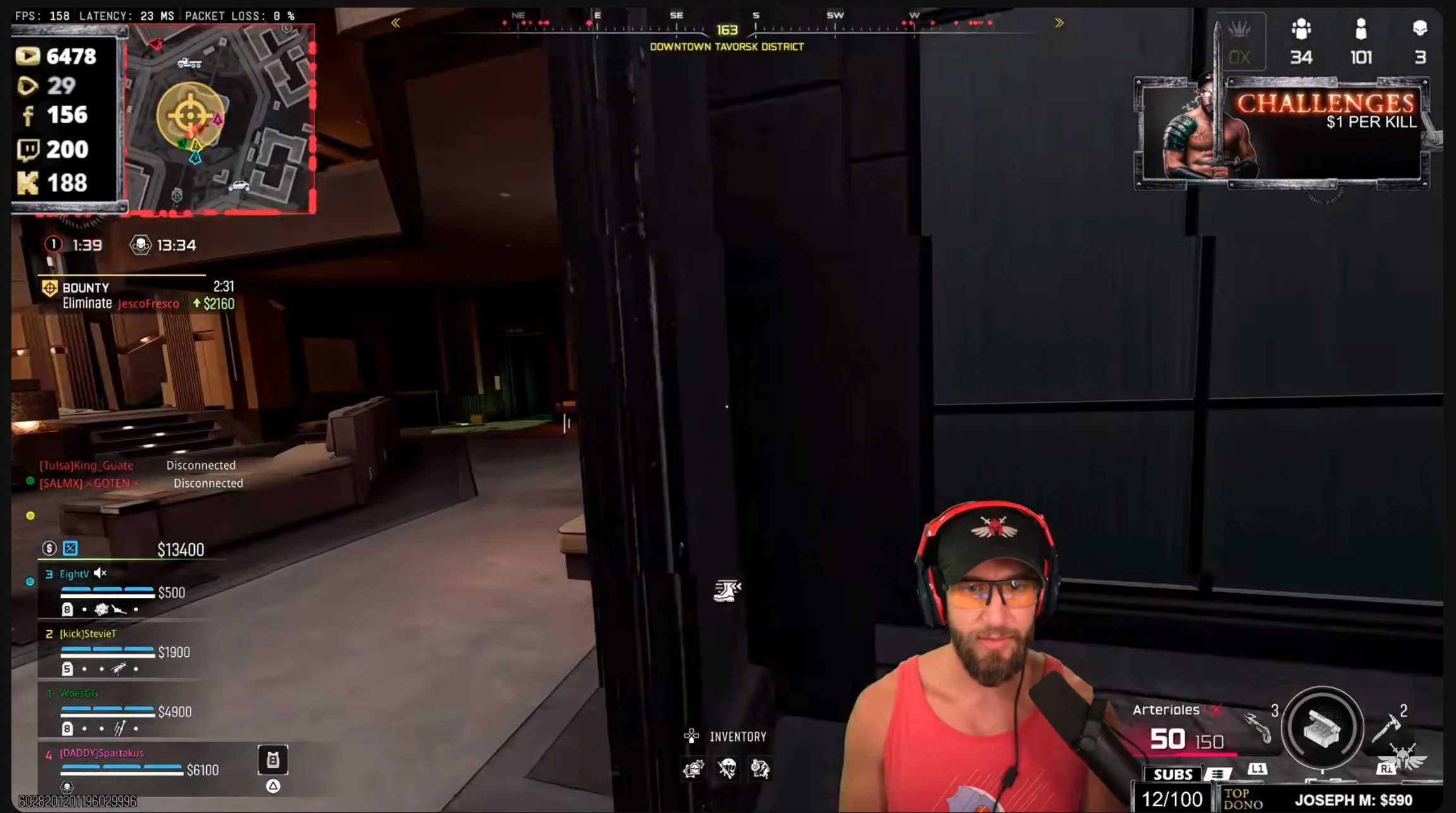 a screen capture of a guy playing Call of Duty Warzone